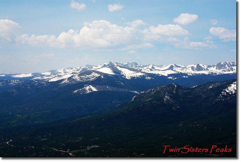 Twin Sister 山頂遠眺Indian Peaks