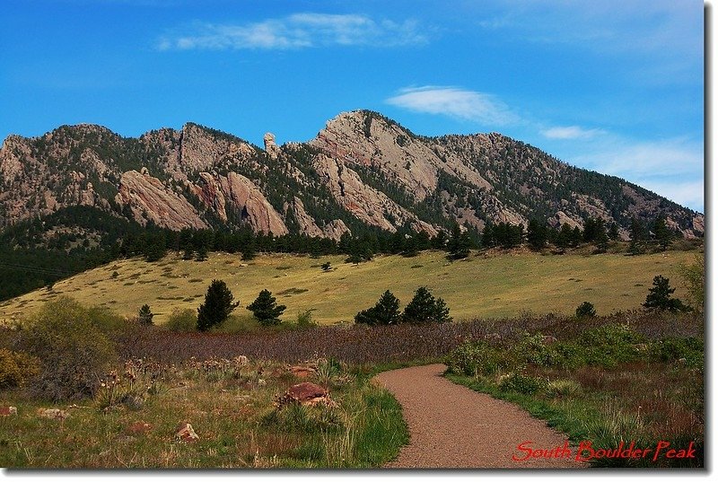 Bear Peak and South Boulder Peak from Towhee trail