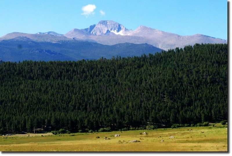 View of Longs Peak taken from Moraine Park