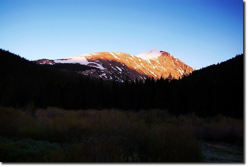 Quandary Peak as seen from Breckenridge 7 miles south on CO- 9