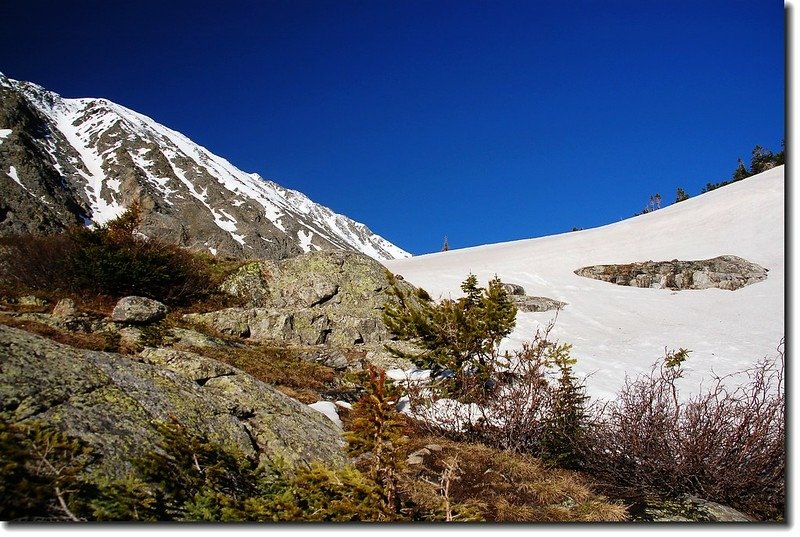 Quandary ridge with snowfield 1