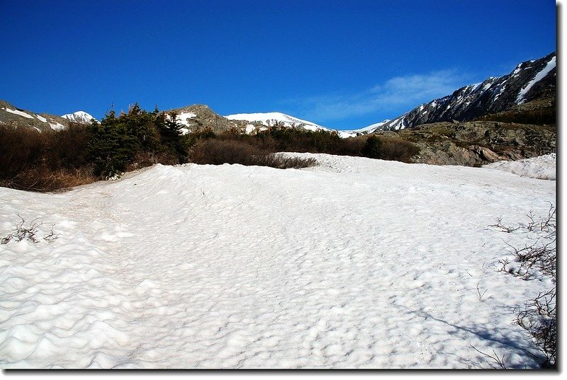 Mountains with snowfield