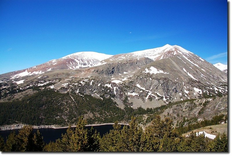 Mt. Bross (on left) and Lincoln (on right).