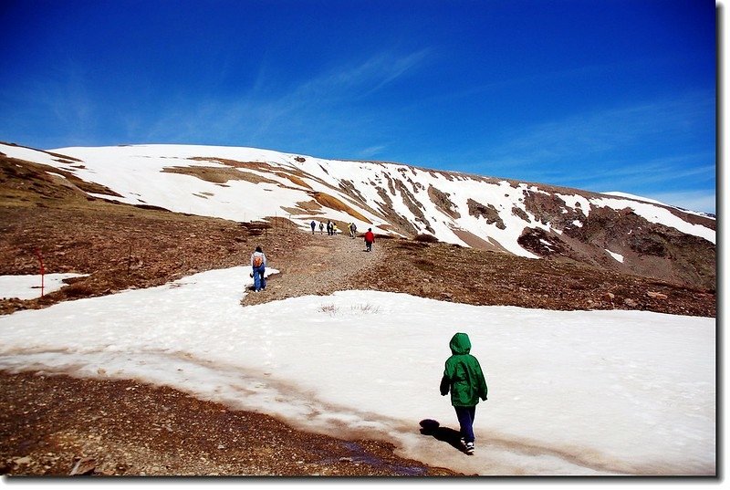 Jacob is just about to passes through the snowy area