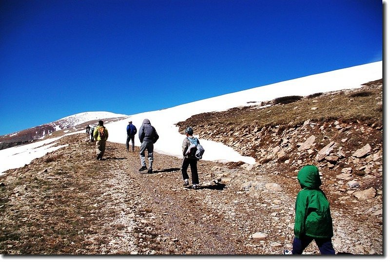 Jacob et al. making their way up this gentle portion of the route