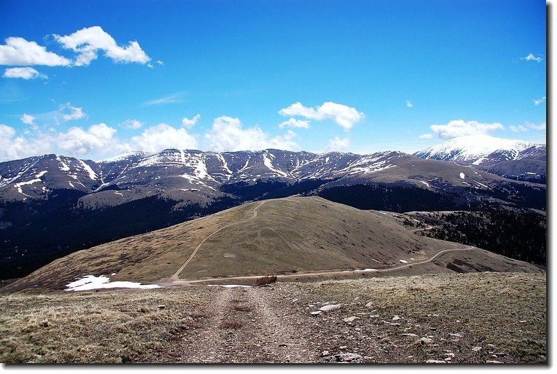 At the slope, looking back (trail 208)