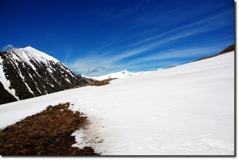 Mount Lincoln stood behind snowfield