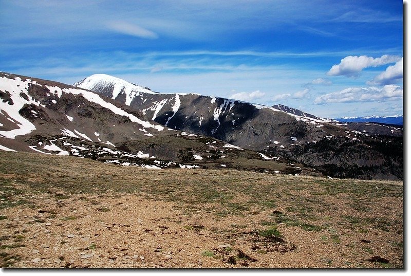 View to Quandery Peak from the top of the knoll on trail 208