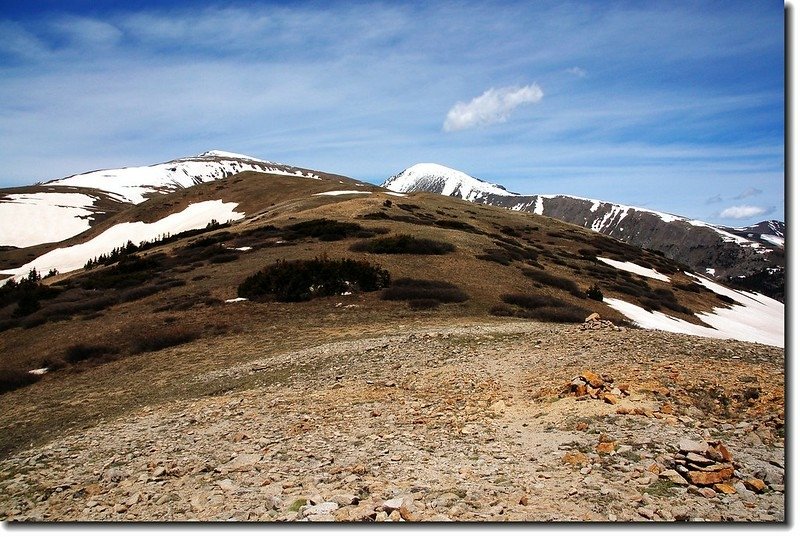 View to Quandery Peak &amp; N. Star Mt. from the top of the knoll on trail 208