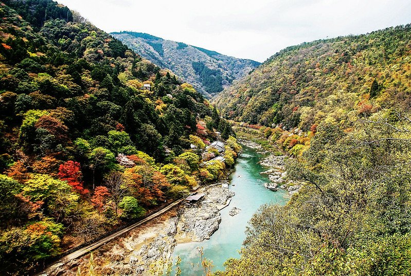 展望台俯瞰大堰川峽谷 2