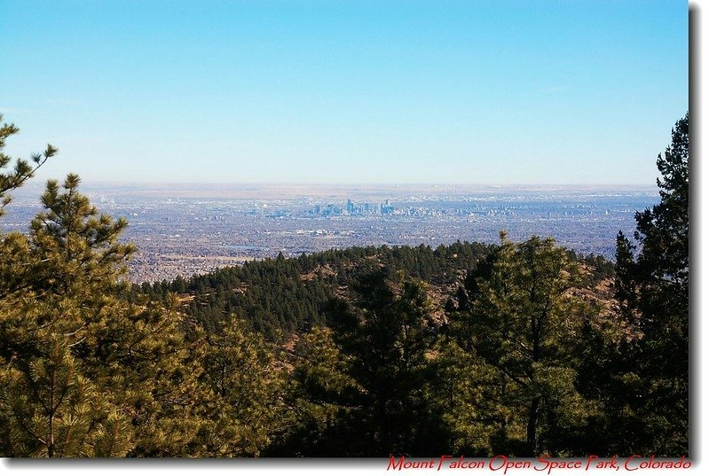 Overlooking Denver downtown from Falcon&apos;s summit