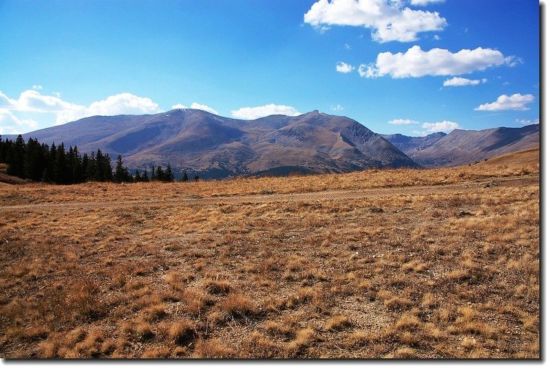 Mt. Bross (L) and Mt. Lincoln (R) From Beaver Ridge