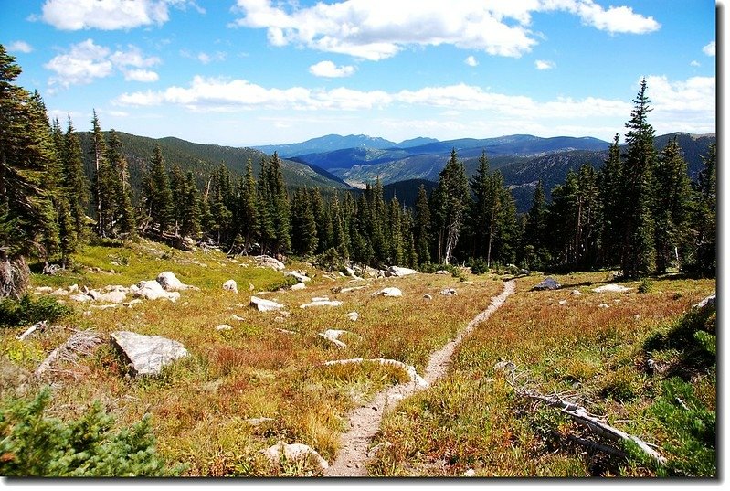 Look back down trailhead from upper valley