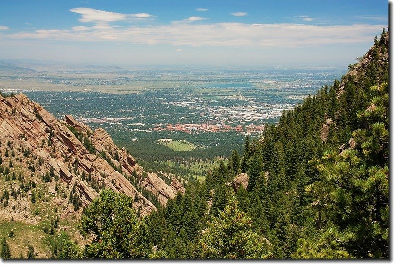 Overlooking Boulder down from the saddle 1