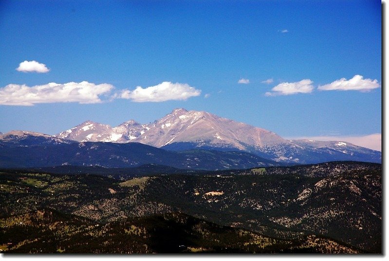 Longs Peak from the trail on the west side of Bear Peak 2