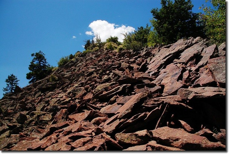 Boulderfield near the summit