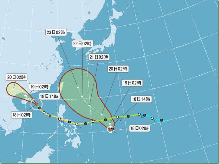 20140718 颱風預測路徑