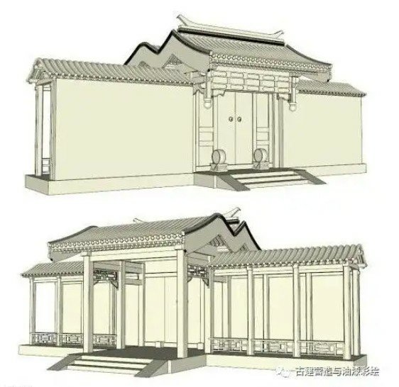 四合院/閨秀「大門不出，二門不邁」，二門就是指垂花門-垂花門