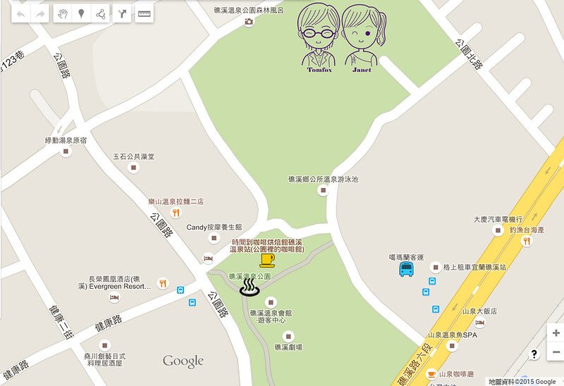 1 礁溪溫泉公園 map