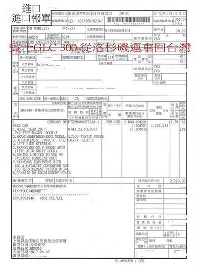 從洛杉磯運車回台灣需要準備哪些文件?留學生條款個人帶車可以省錢嗎?美國洛杉磯運車回台灣關稅多少錢