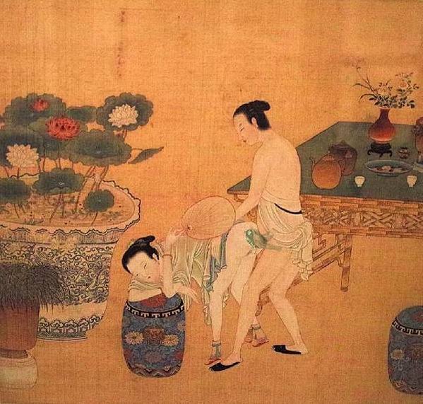 春宮圖/古代行房圖/殷奇《春宮圖冊》/A片/「妻不如妾，妾不
