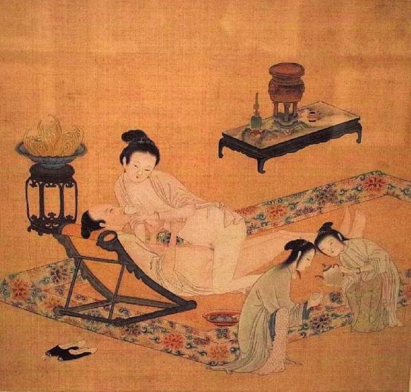 春宮圖/古代行房圖/殷奇《春宮圖冊》/A片/「妻不如妾，妾不