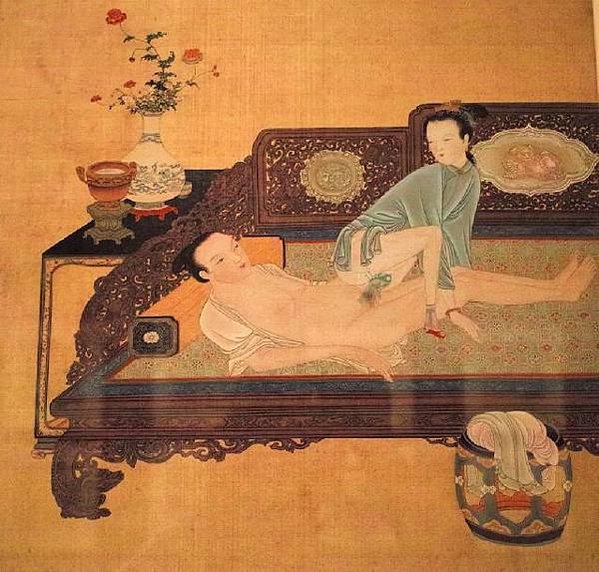 春宮圖/古代行房圖/殷奇《春宮圖冊》/A片/「妻不如妾，妾不