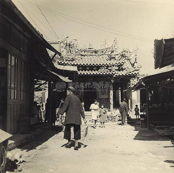 老照片/臺北明治橋旁臺灣神社鳥居/裕仁皇太子車隊行經臺灣總督