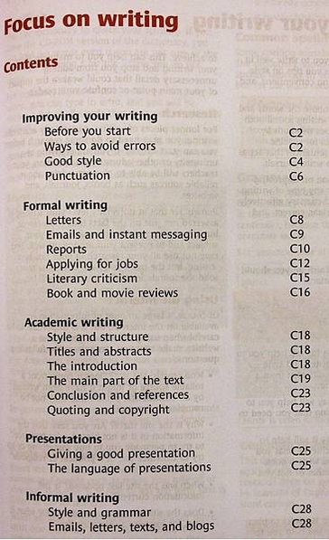 focus on writing