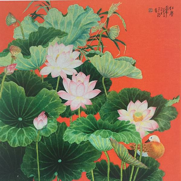 姜金玲膠彩畫展/畫家常玉