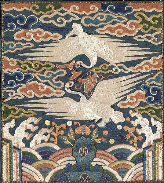 537px-Badge_(Hyungbae)_of_the_Upper_Civil_Rank_with_Two_Cranes_LACMA_M.2000.15.198