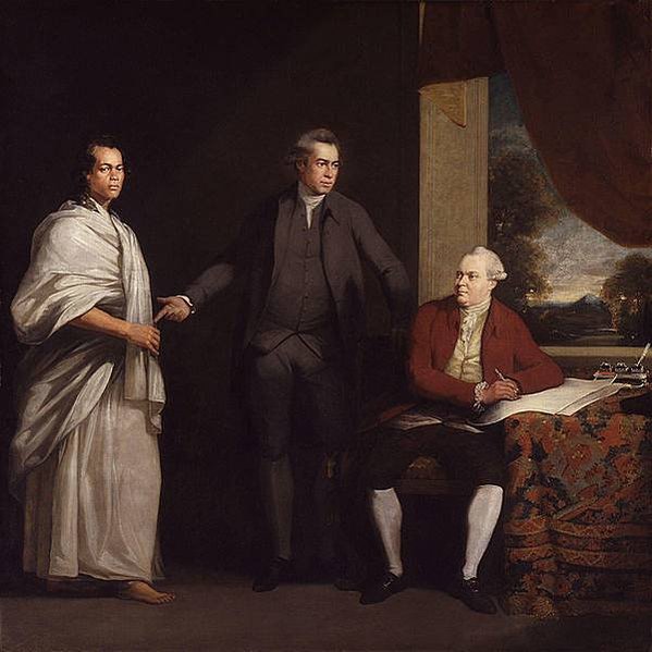 601px-Omai_(Mai),_Sir_Joseph_Banks_and_Daniel_Charles_Solander_by_William_Parry