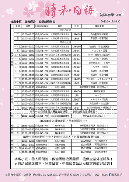 晴和日語初級202009-2-01