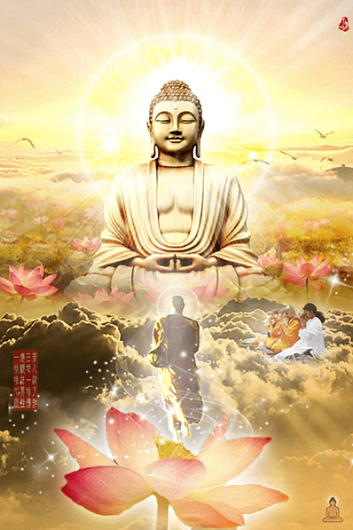花開見佛明光照，真人獨步涅槃道--川流先生(繪圖者:Chad