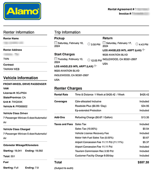 【2024.02】行前_美國LAX洛杉磯機場租車｜Alamo