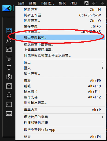 輸出專案資料