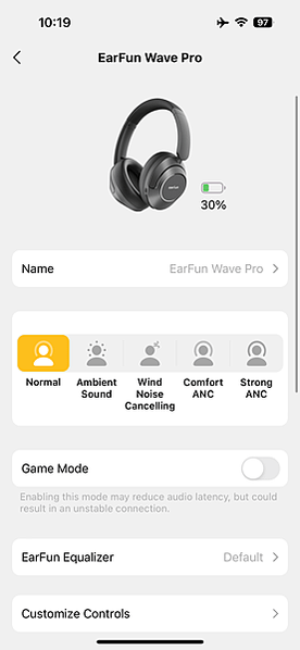 時尚便攜【EarFun】Wave Pro 耳罩式降噪藍牙耳機