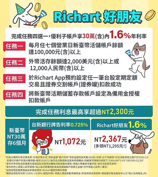 2025 1月 台新 Richart 推薦碼&amp;專屬代碼 現賺