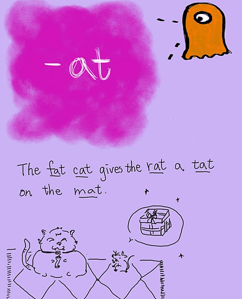 Rhyming word - at