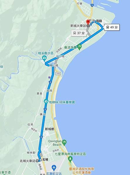 北埔坐火車到新城