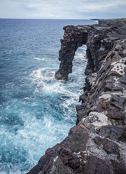 Holei Sea Arch in Hawaii Volcanoes National Park