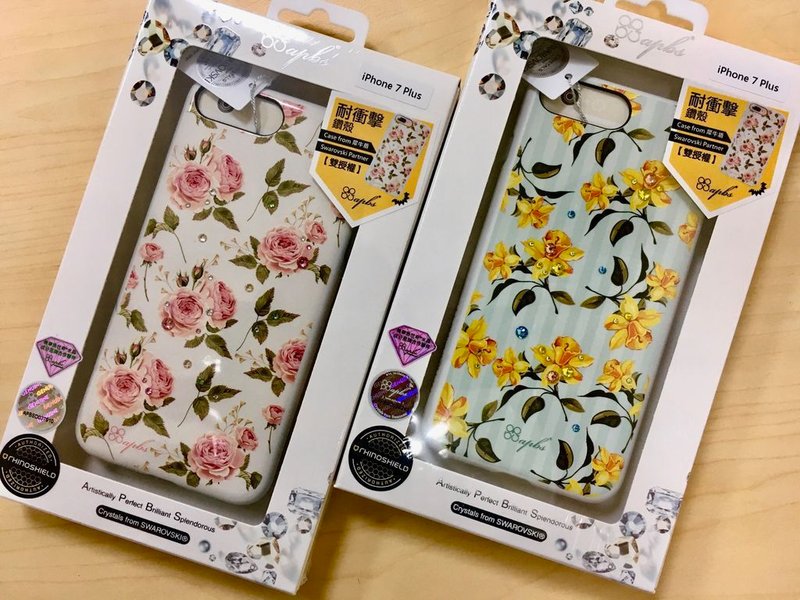 【apbs】施華洛世奇 X 犀牛盾 PLAYPROOF Strong &amp; Beauty系列 水晶防摔保護殼 for iPhone7/7 Plus 