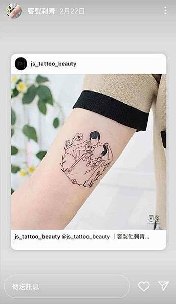 台中刺青推薦｜JS Tattoo女生刺青師，似顏繪刺青、寶寶