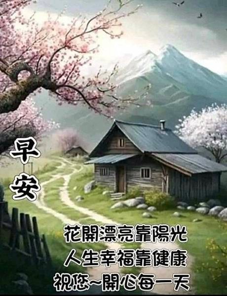 早安  花開漂亮靠陽光  人生幸福靠健康  祝您~開心每一天