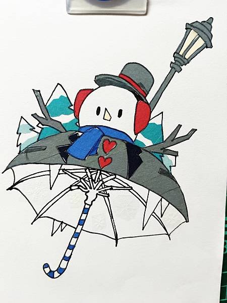 雨傘少女 手帳拼貼 攻略-聖誕節 手作分享