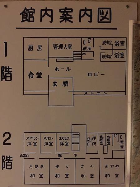 湖舞家民宿的配置圖