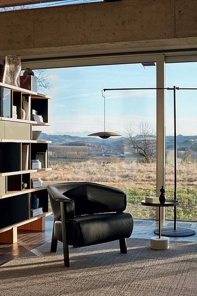 cassina black wing chair armchair_1