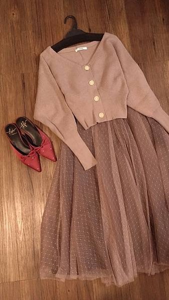 [ES*]SNIDEL必買夢幻仙女芭蕾風紗裙套裝x樂淘