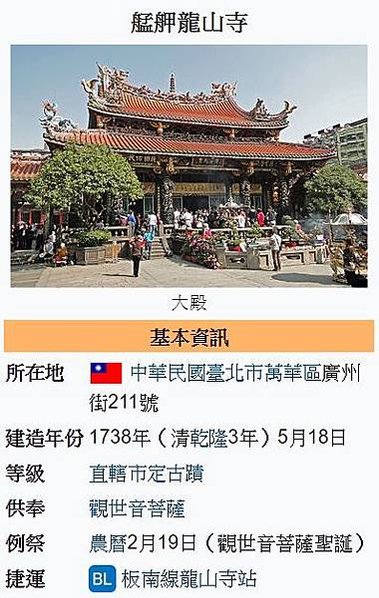 艋舺龍山寺-1738年建二級古蹟/艋舺龍山寺惜字亭+鹿港龍山