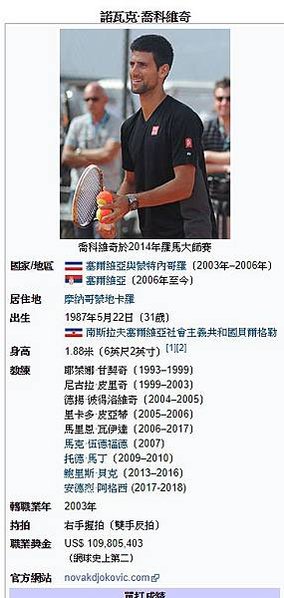 2018溫布頓網球錦標賽最終由前世界球王-Novak Djo